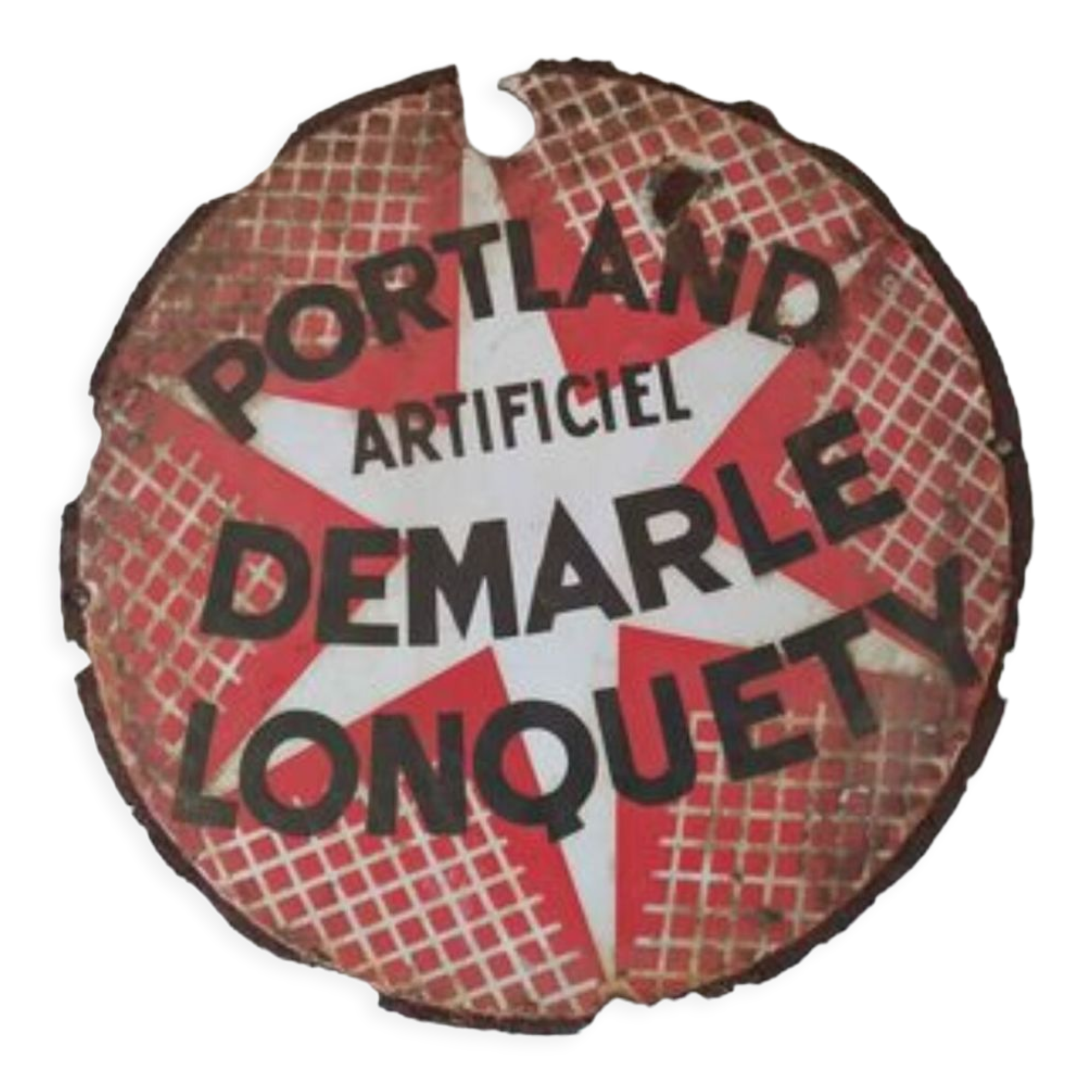 Enamelled plate portland demarle lonquety alsatian enamelling