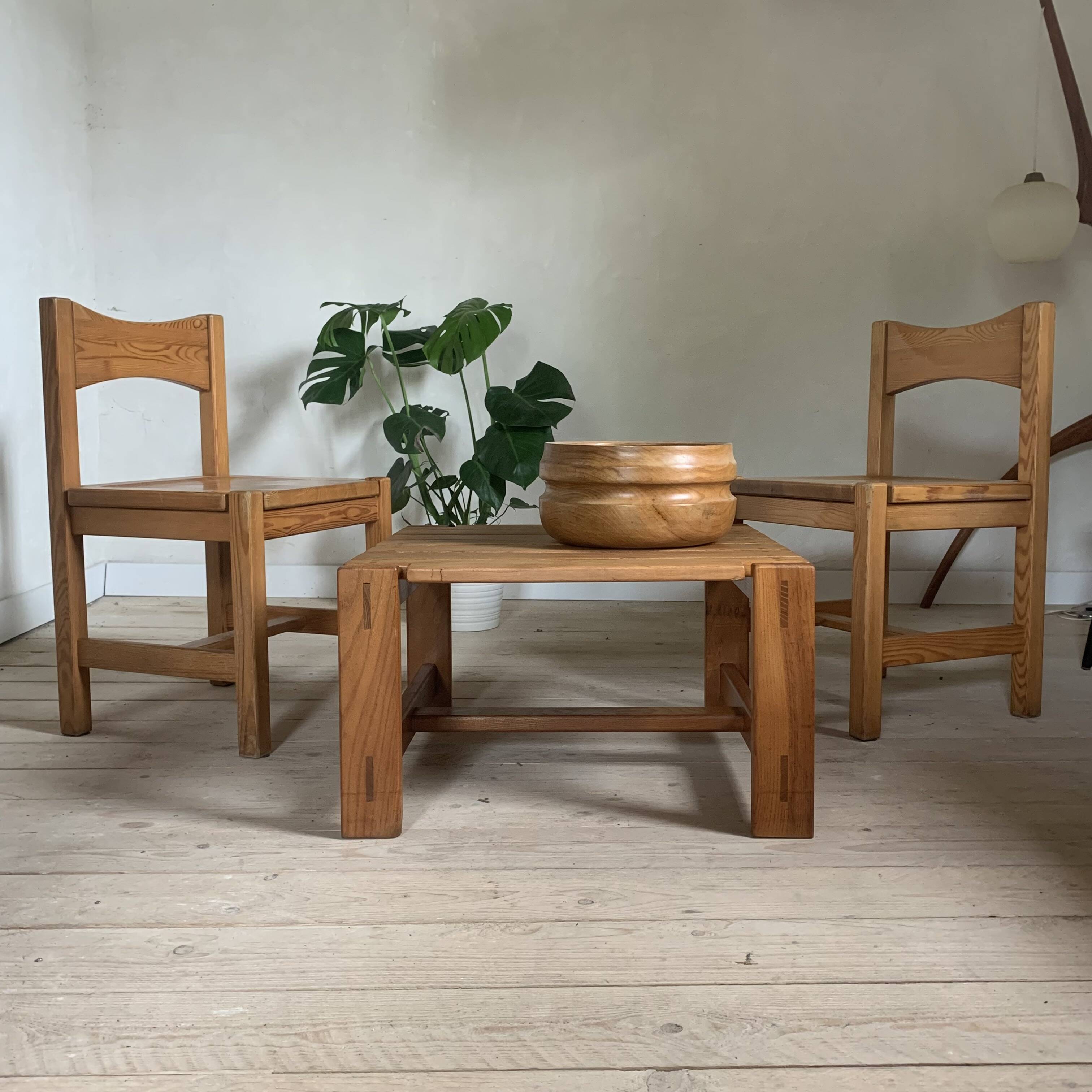 Vintage solid elm coffee table