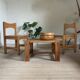 Vintage solid elm coffee table