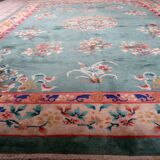 Handmade antique Art Deco Chinese rug 216cm x 295cm, 1920s