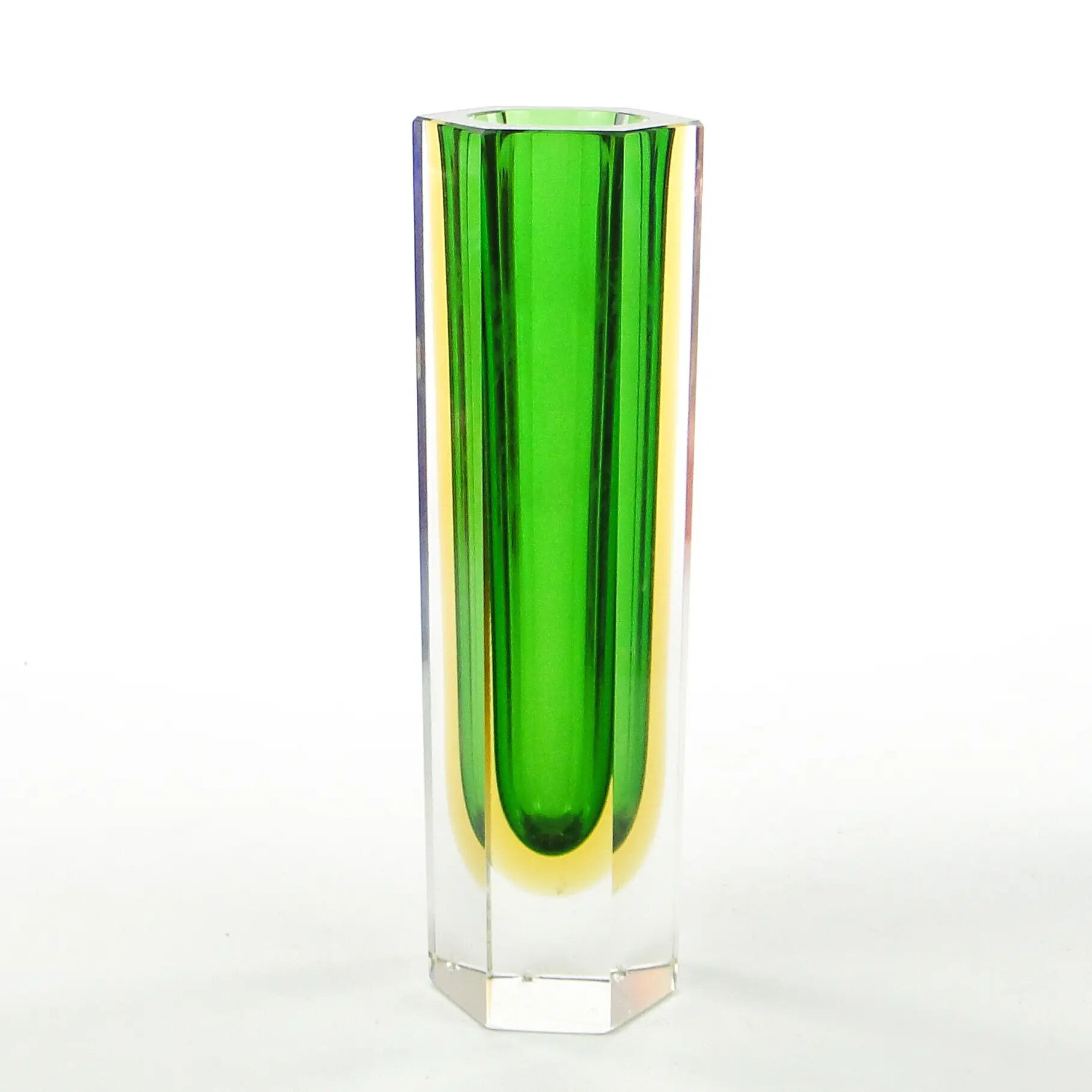 Murano Sommerso vase, mid-century modern, glass, designed by F. Poli, Italy, 1950s