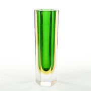 Murano Sommerso vase, mid-century modern, glass, designed by F. Poli, Italy, 1950s