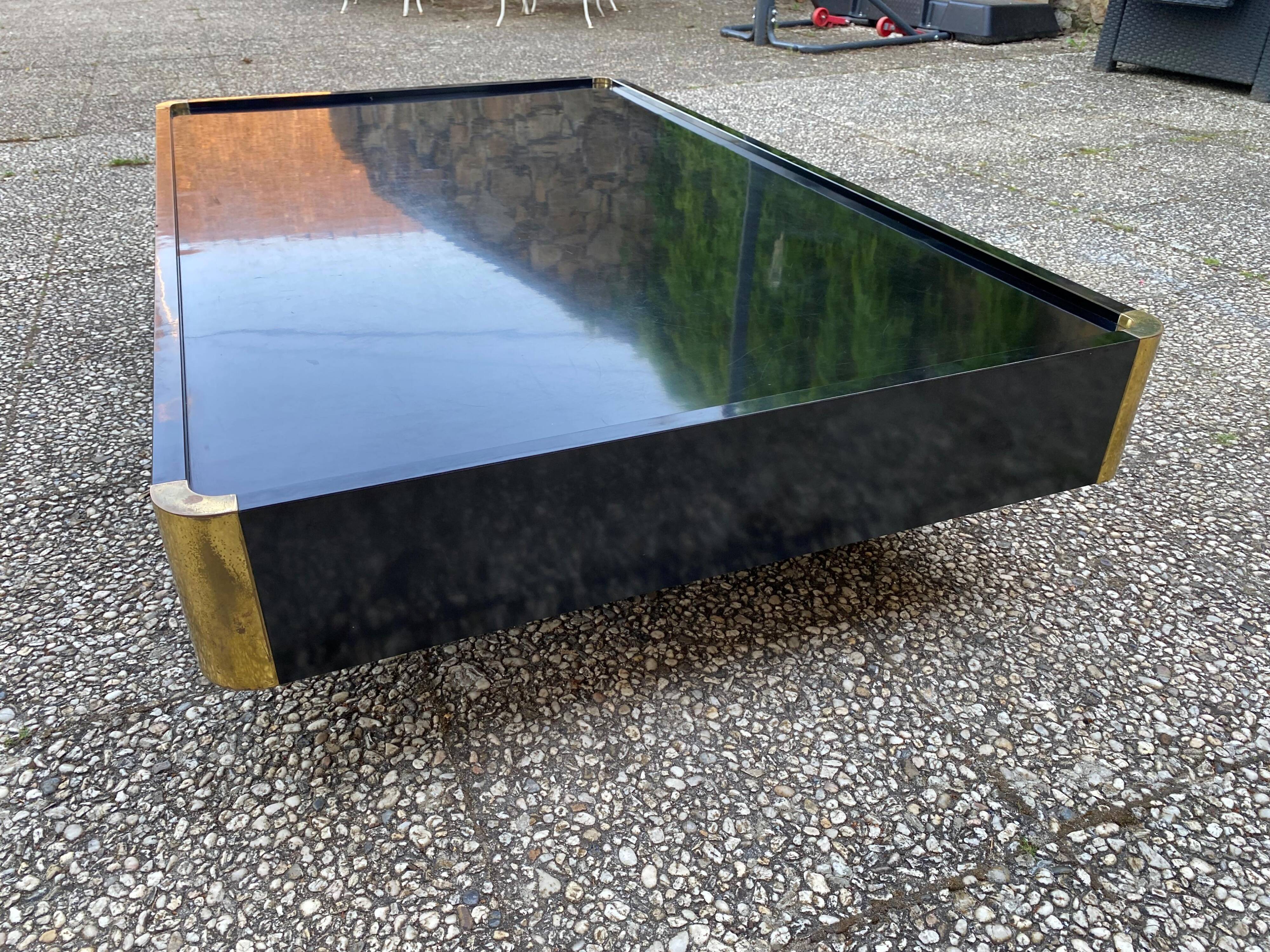Vintage black coffee table from the 50s