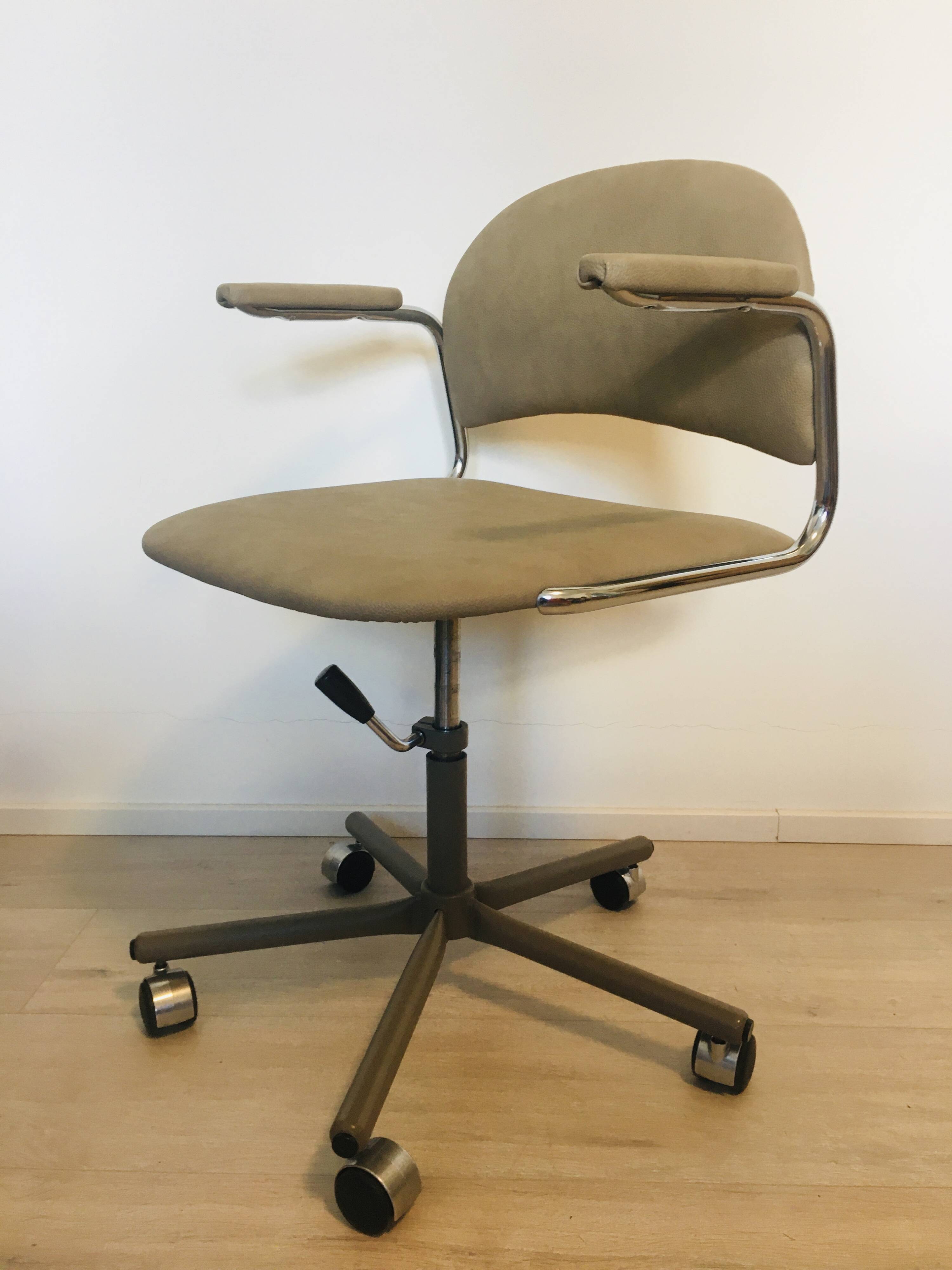 Vintage Biege Office Arm Chair from Kovona Model K-107, Czechoslovakia 1970’s