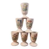 Set of 6 stoneware mazagrans
