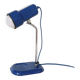 Blue and chrome adjustable spot desk lamp, Vrieland Design, Netherlands, 1970s