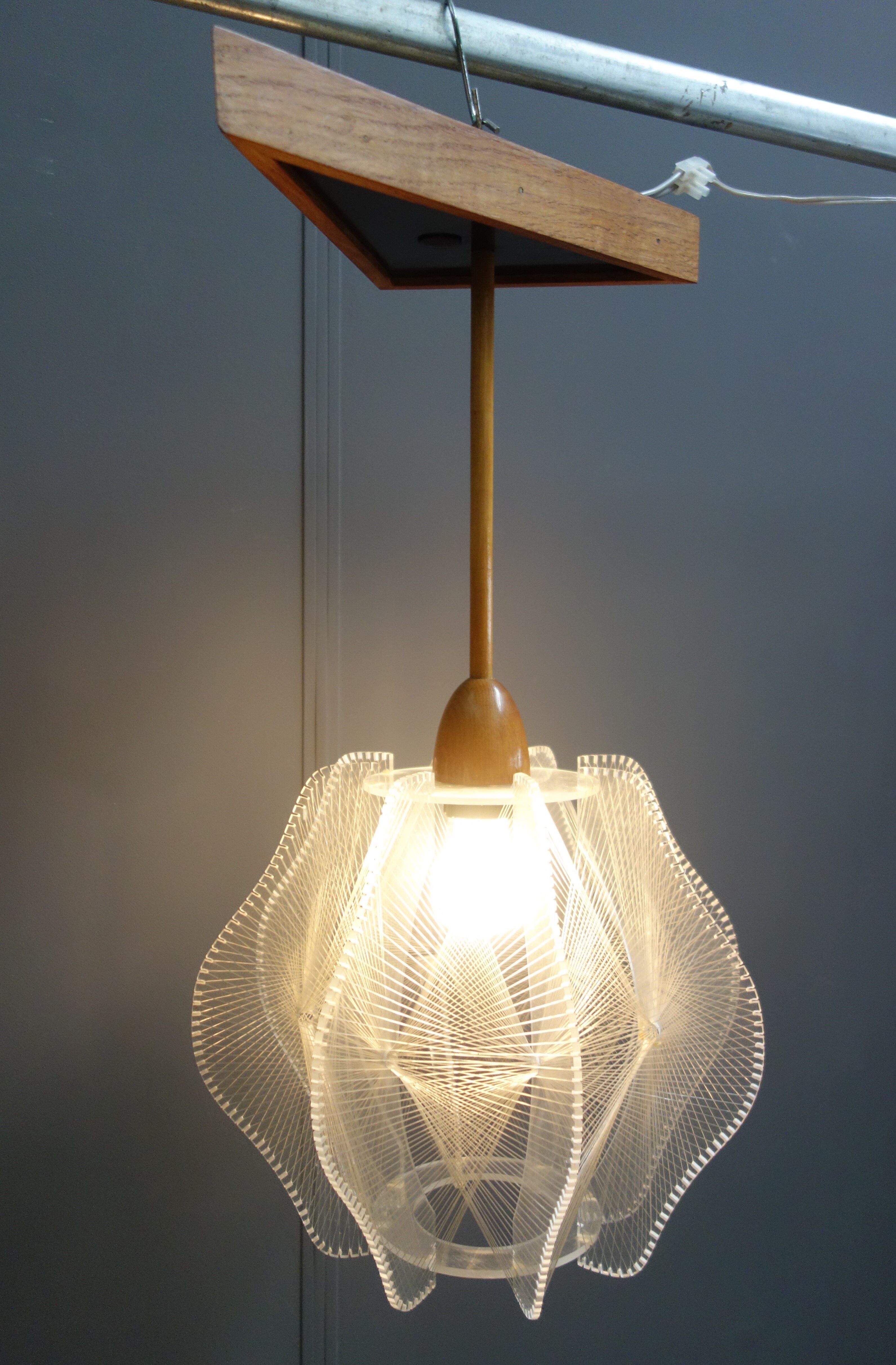 Pendant Lamp by Paul Secon for Sompex Mid Century, space age