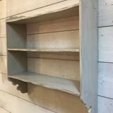 Patinated wooden shelf