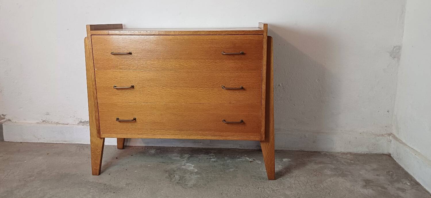 Vintage chest of drawers with compass feet