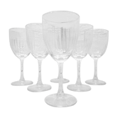 Set 6 verres à pied ciselés