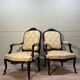 Pair Of Regency Style Flat Back Armchairs 19th Century