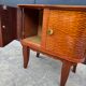 Mahogany veneered bedside table from the 1950s.