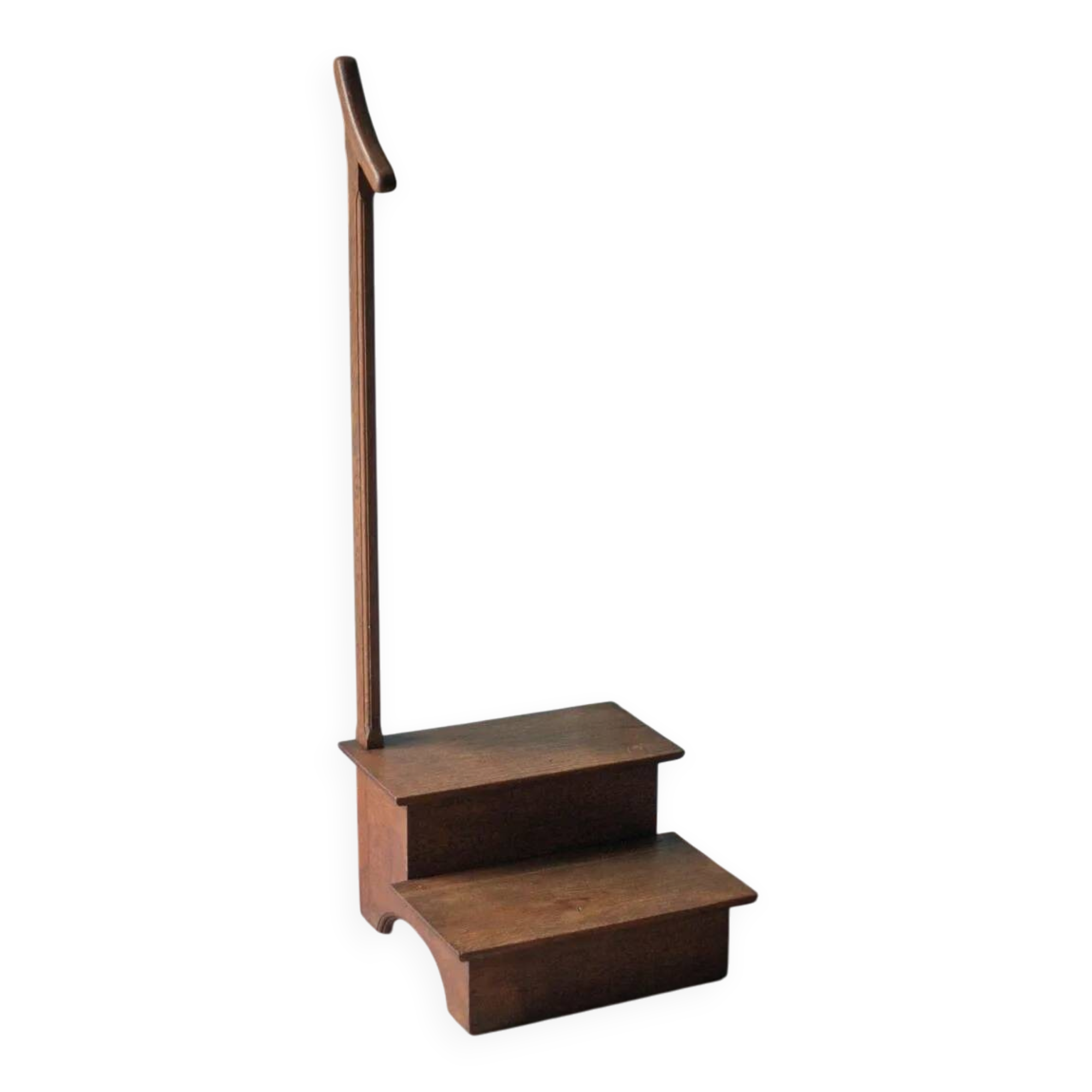 Wooden step stool for vintage library, stepladder, furniture for library, decor