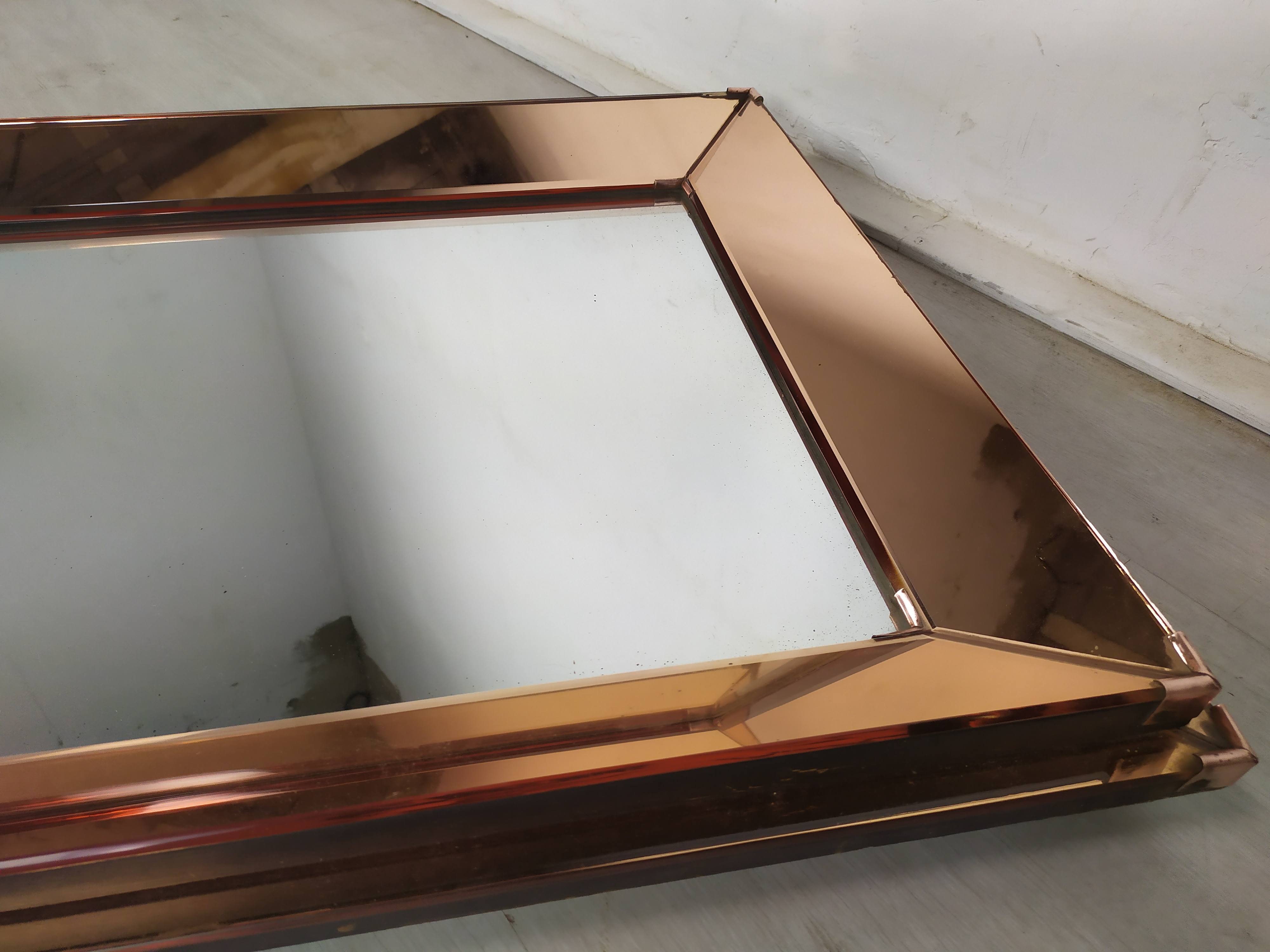 Pink art deco mirror