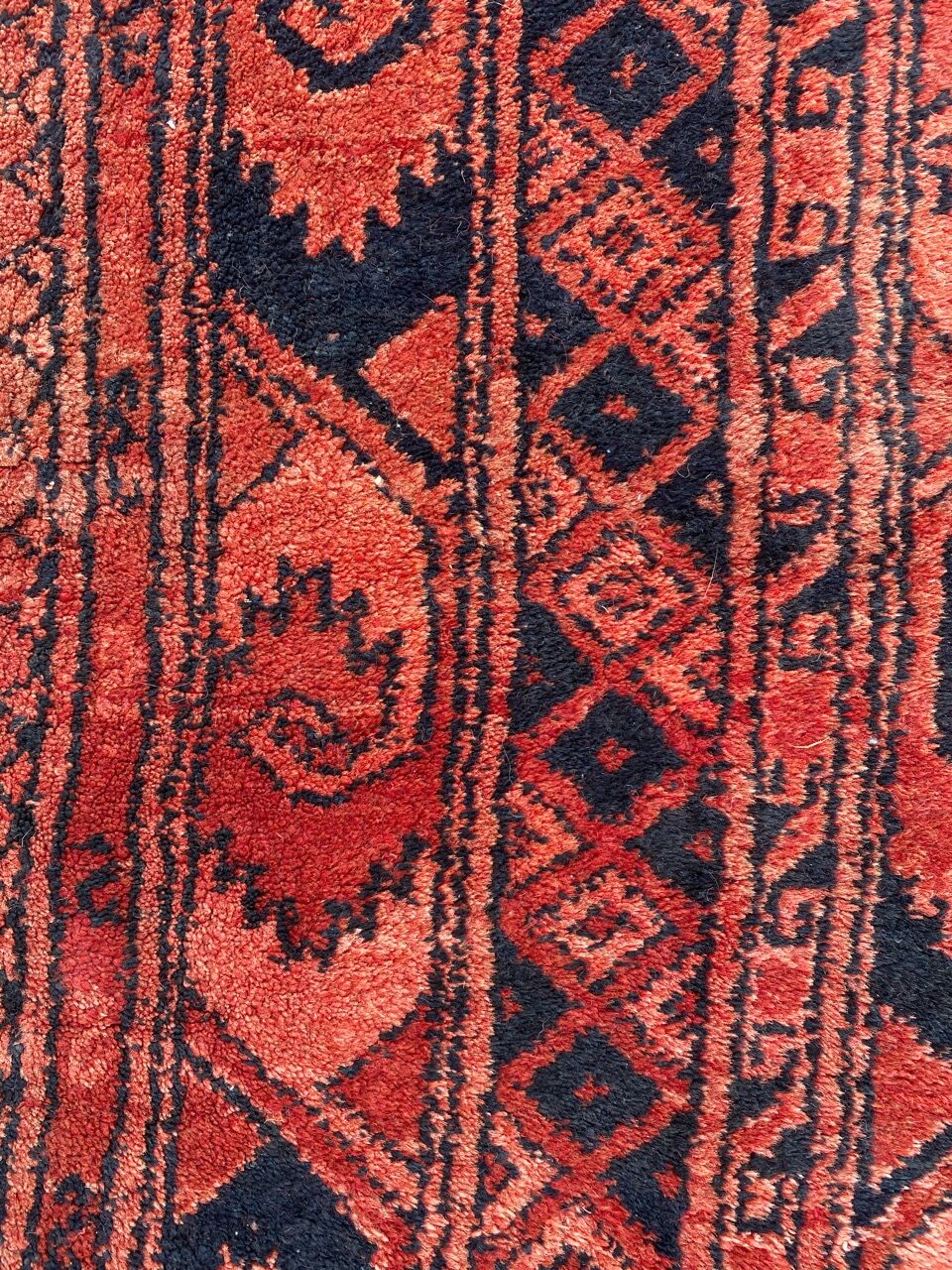 Ancient carpet turkmen ersari afghan 137x203 cm