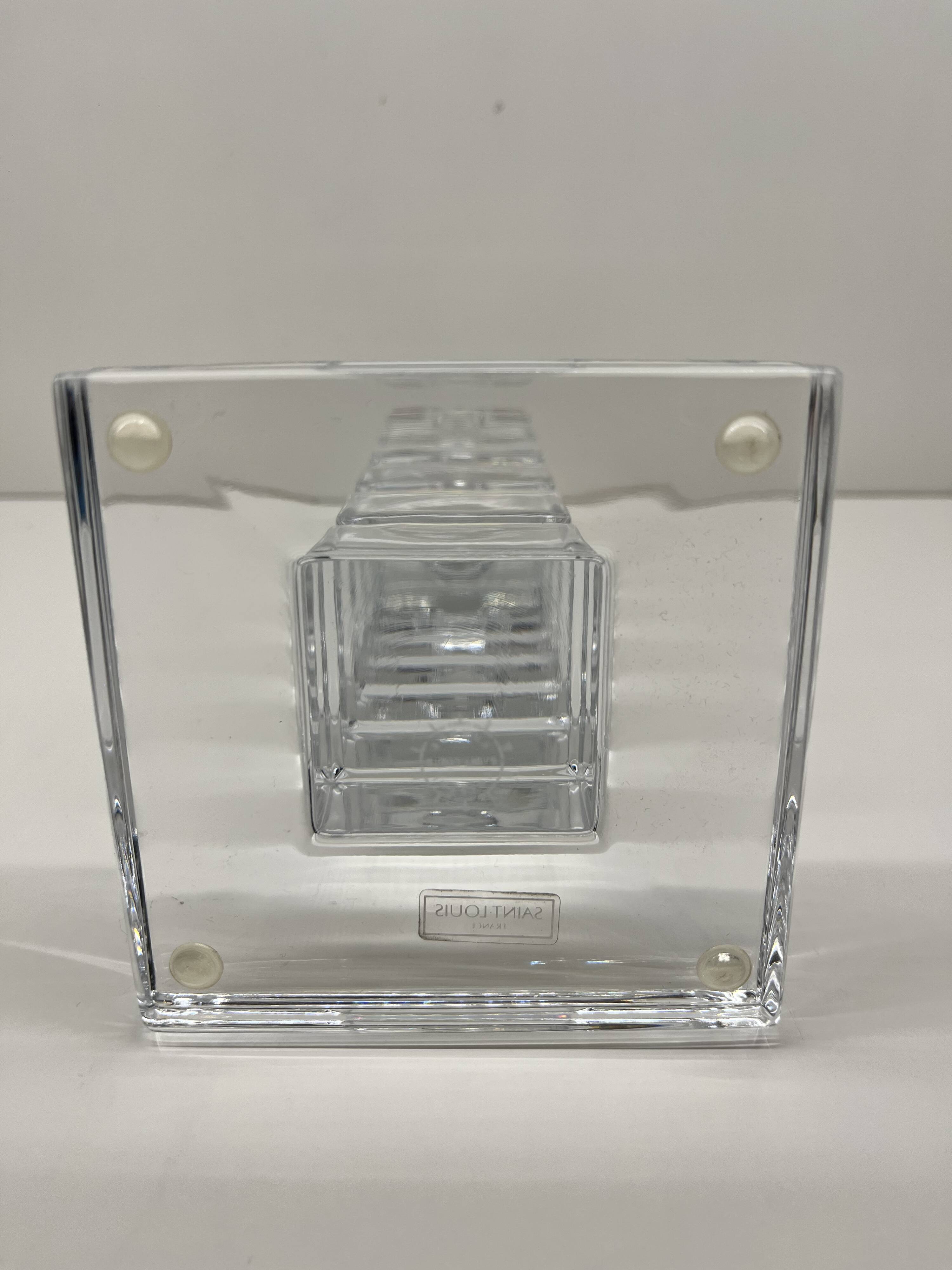 Crystal candlestick Saint-Louis – Design Jean Sala – Art Deco style –