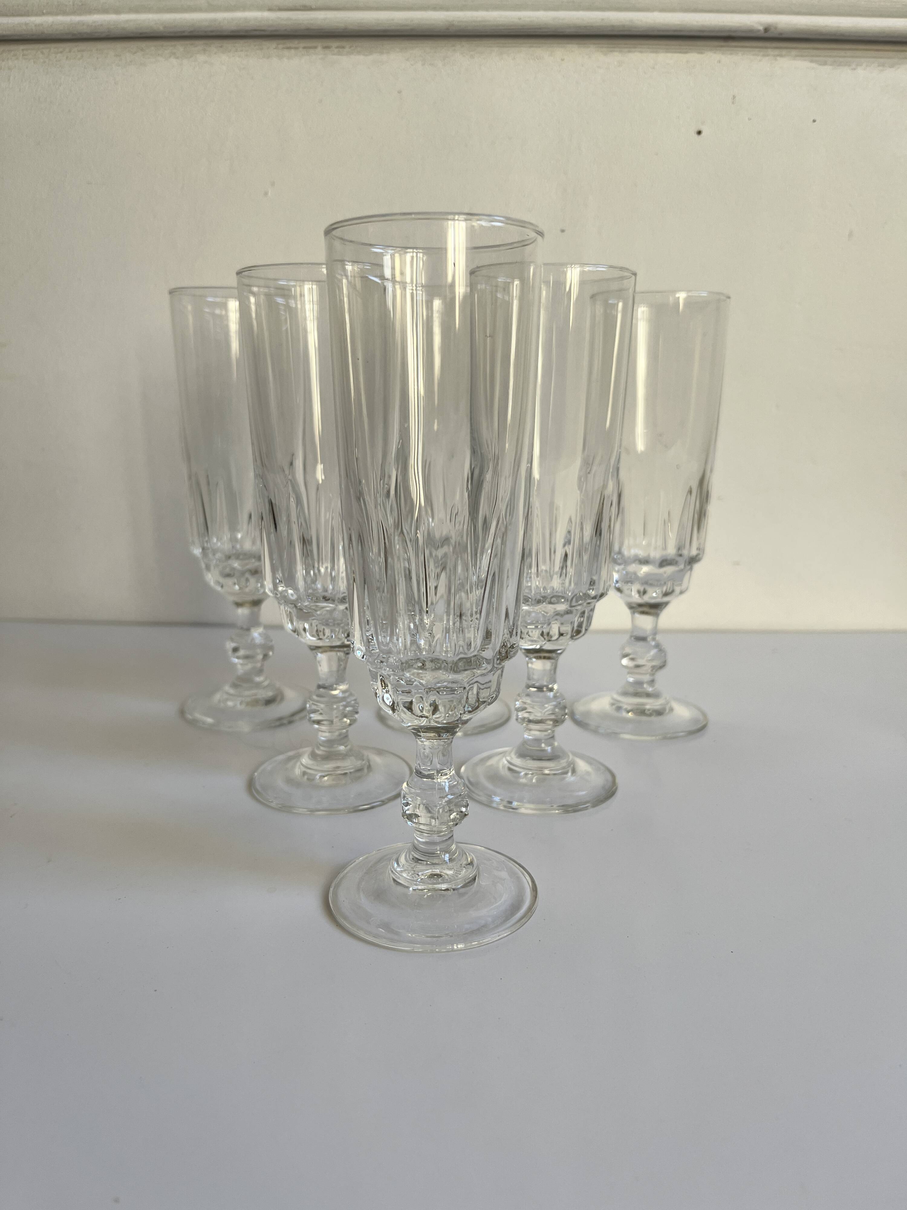 Vintage champagne flutes
