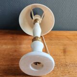 Vintage Table Lamp in White Marble and Brass