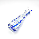 Monumental Murano Vase - Cobalt Blue & Crystal - Organic Design 70s