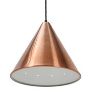 Mid-century cone pendant lamp / copper / aluminium / Danish modern design / 1960s