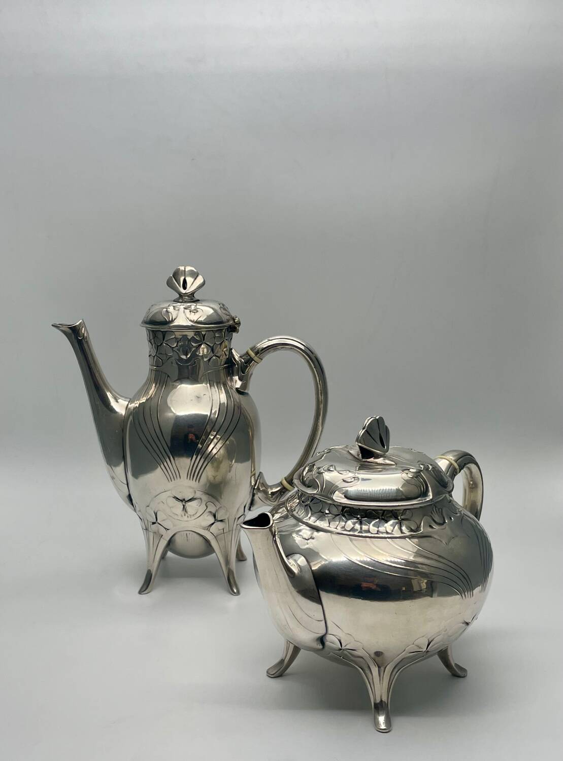 Gallia Christofle Tea/Coffee Service, Art Nouveau 1900