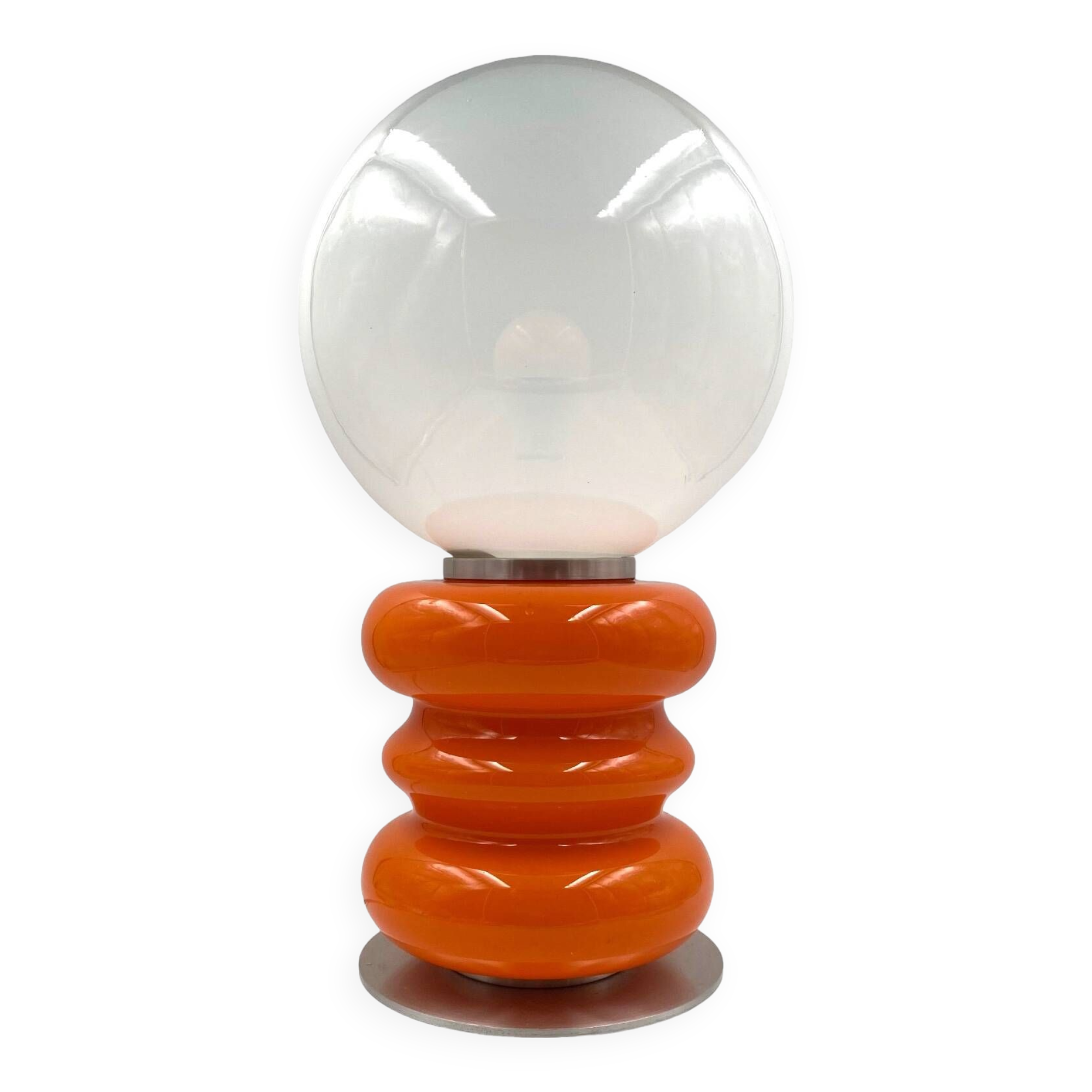 Space Age Orange Murano glass table lamp 1970s