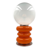 Space Age Orange Murano glass table lamp 1970s
