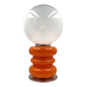 Space Age Orange Murano glass table lamp 1970s