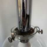 Vintage design pendant lamp globe in transparent glass