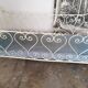Bed, wrought iron bench