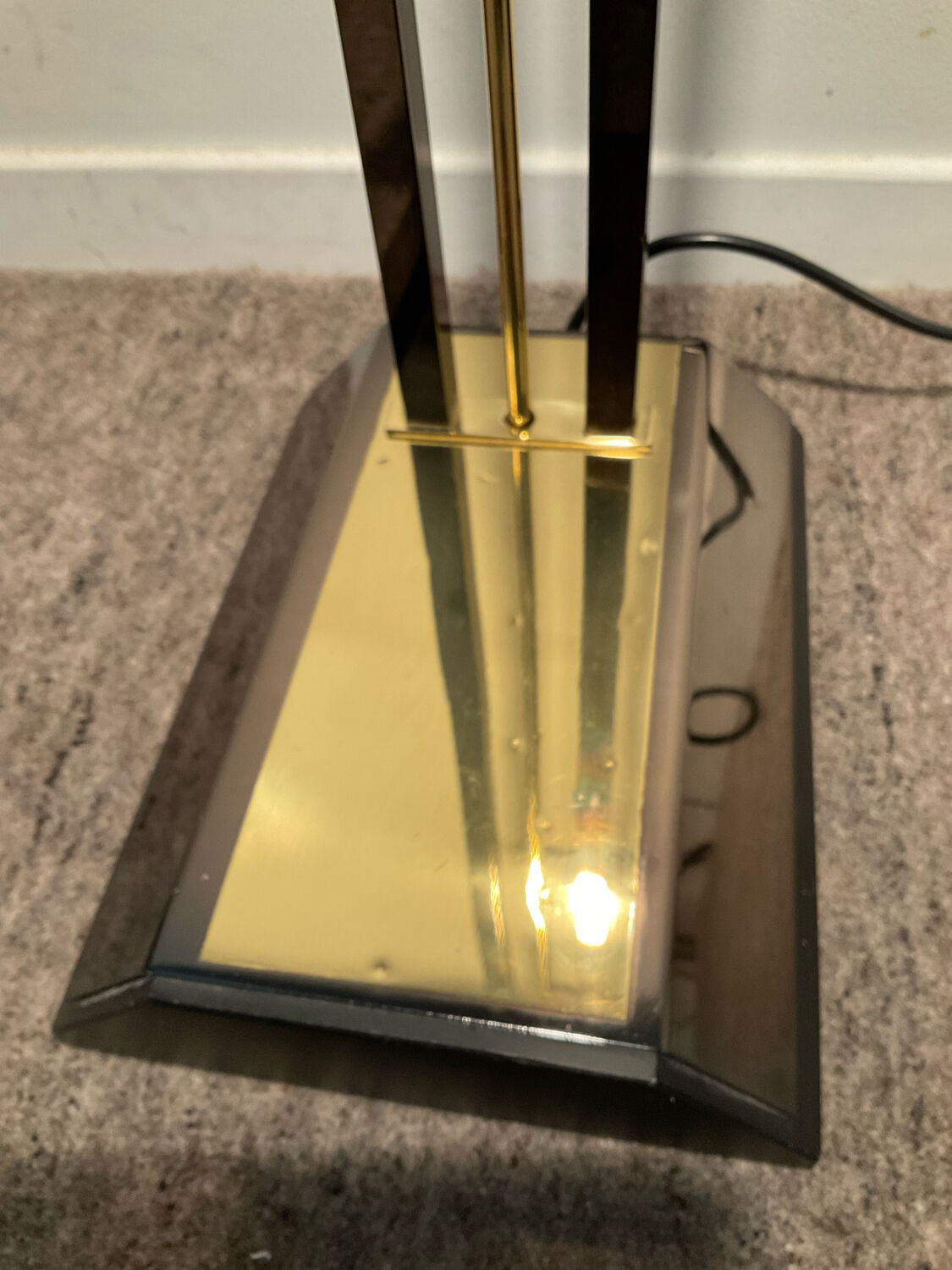 Golden Deknudt floor lamp from the 70s