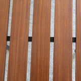 Rosewood and metal bench, Italy 1970s