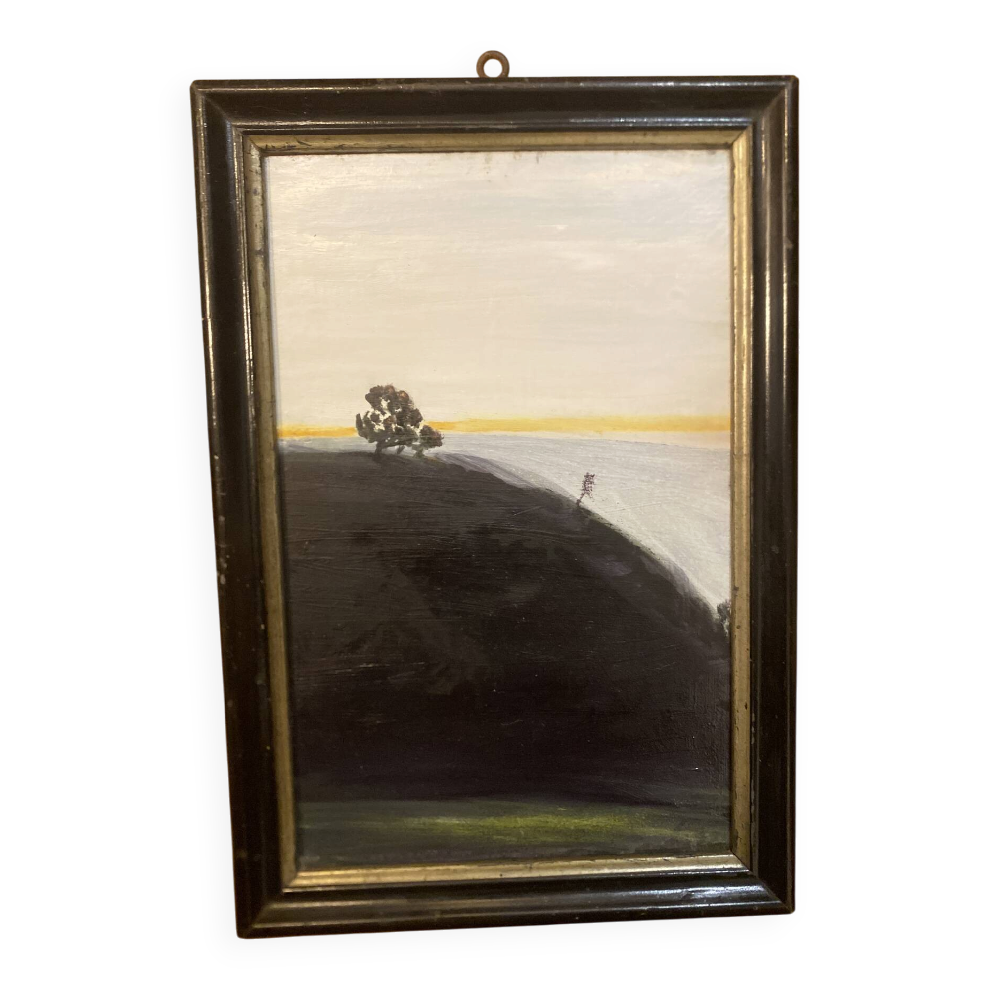 Oil painting - trees on the hill