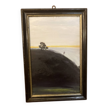 Peinture à l’huile - arbres sur la Coline