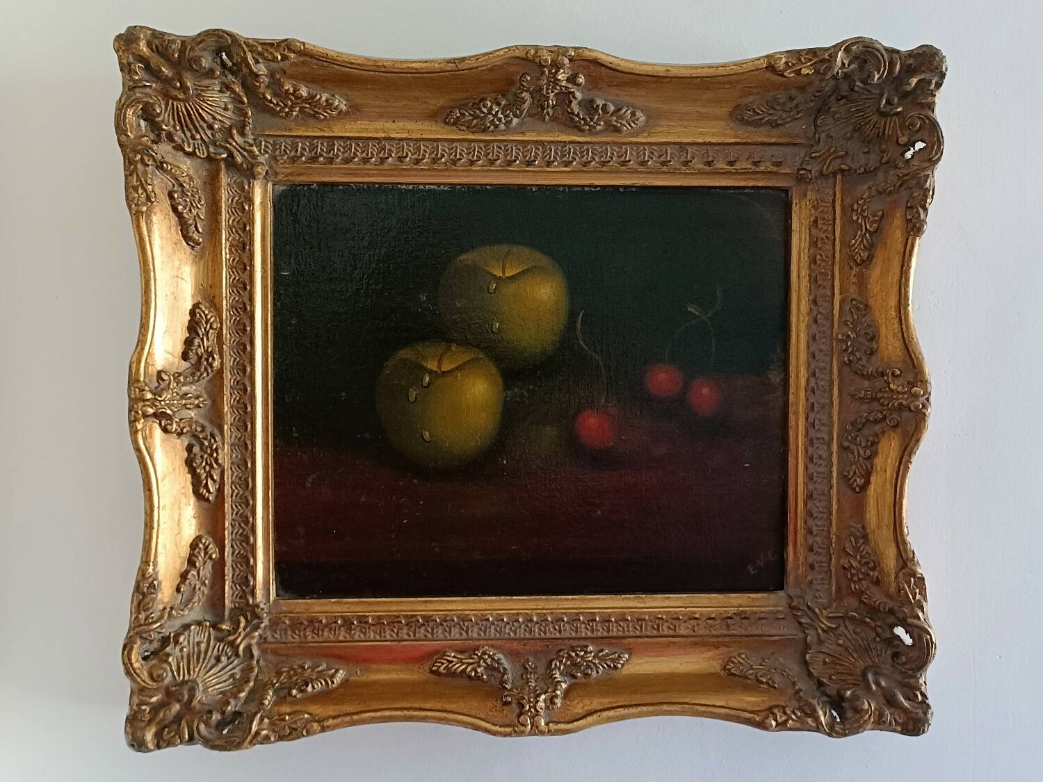 Peinture anglaise, nature morte, fruits
