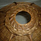 Braided wicker lampshade