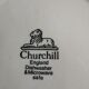 Old flat plate stamped Churchill. English manufacturing