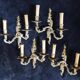 4 splendid wall sconces candle holders bronze Louis XVI XV style