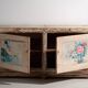 Antique white sideboard with floral motifs (circa 1870)