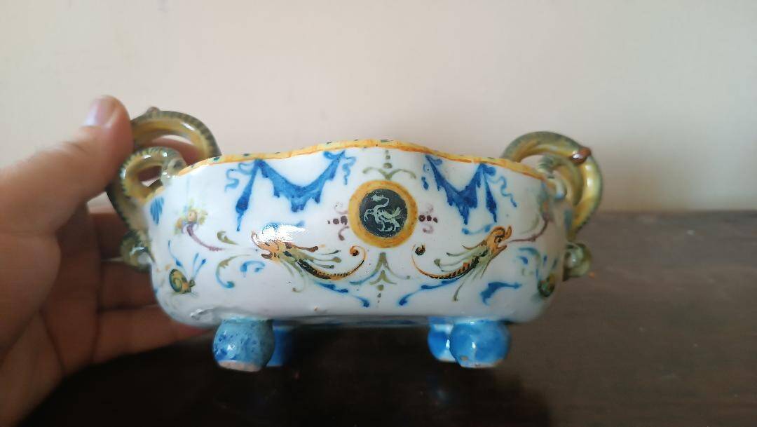 Antique centrepiece in 18th-century faience