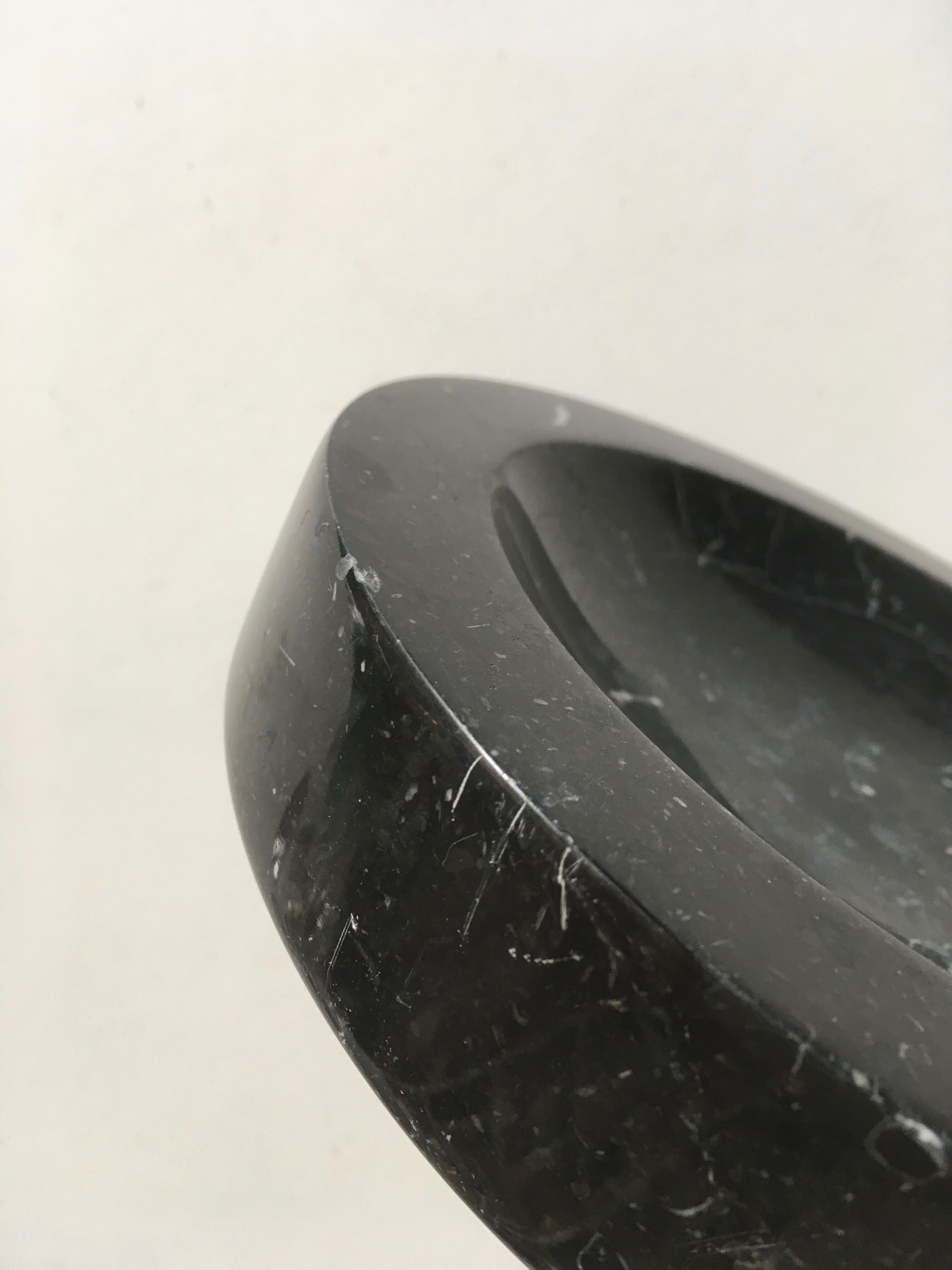 Black marble trinket bowl, Italian 1960
