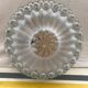 Round ceiling lamp large model moulded glass - vintage metal base