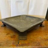 Antique Metal Centerpiece + Vintage Wrought Iron Stand