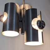 Space Age 3-light pipe chandelier, 1960s-70s