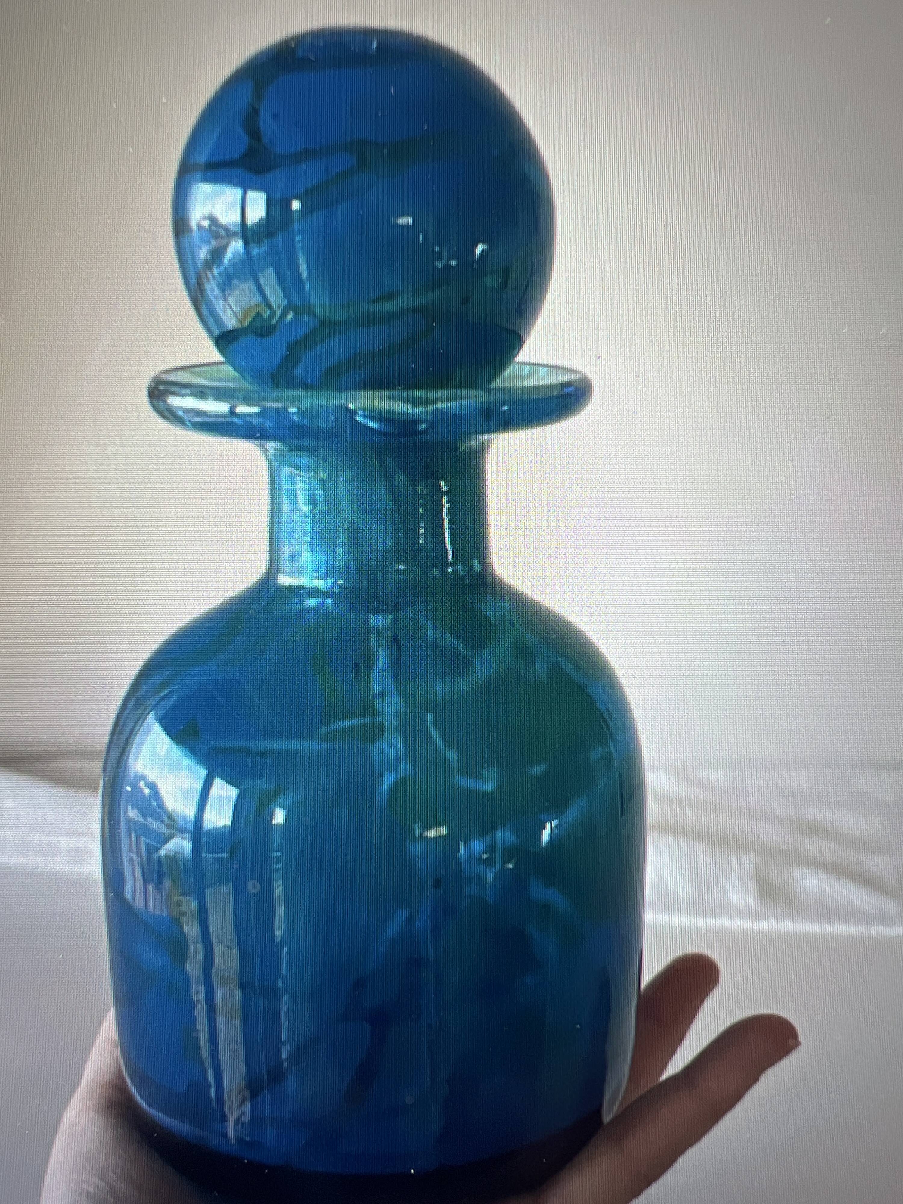Glass Carafe Mdina Ming Series - Signed Michael Harris Malta 1970