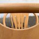 Series of 6 bistro chairs in curved wood seated skaï black