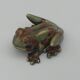 FROG figurine in enameled CERAMIC Vintage Golden Pond collection