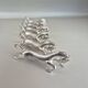 Set of 6 vintage silver metal knife rests - horse motif