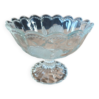 Antique glass fruit bowl
