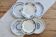 6 mismatched vintage blue and white ironstone dinner plates